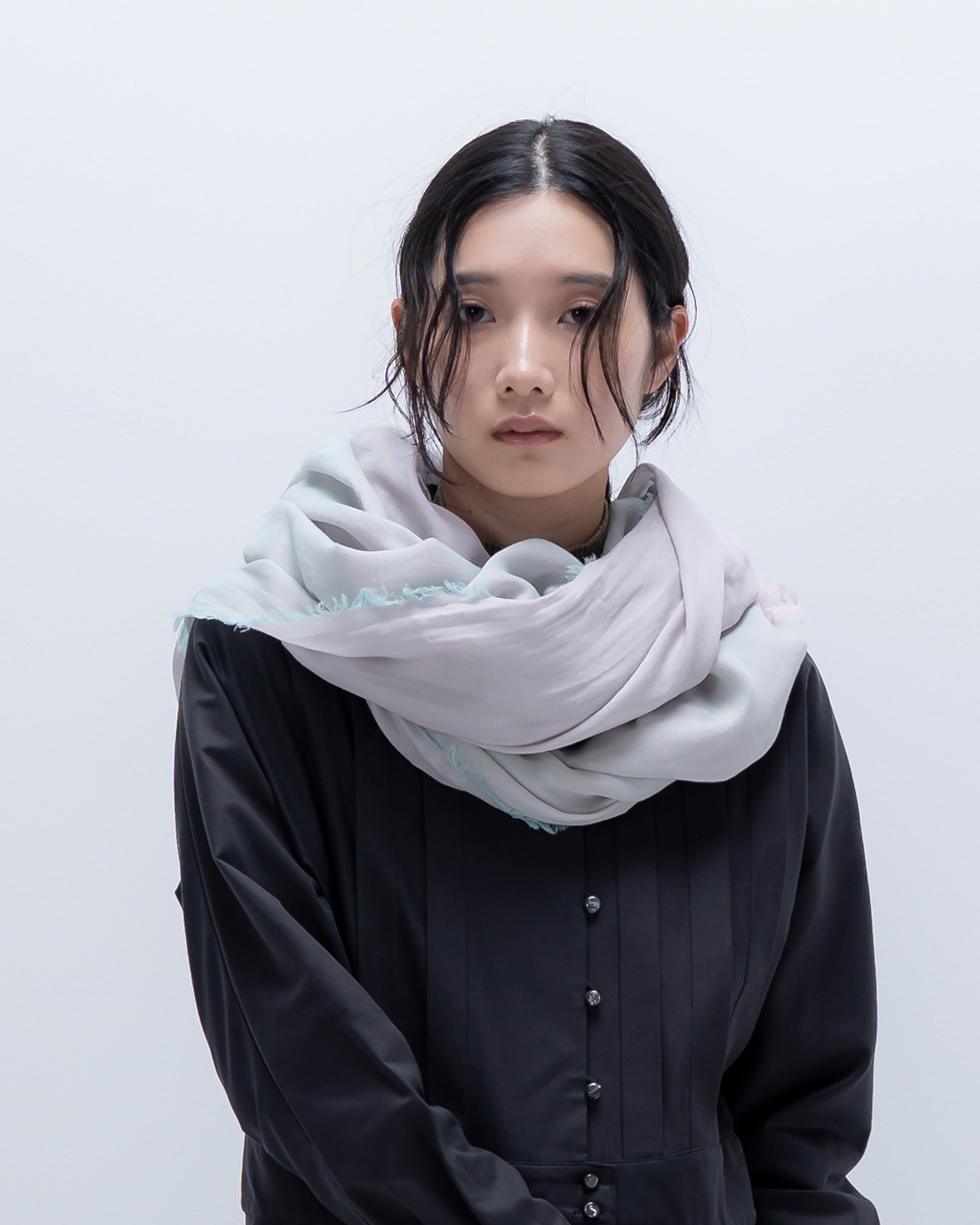 コットンストール /綿/心地よい天然素材の播州織ストール/w-face