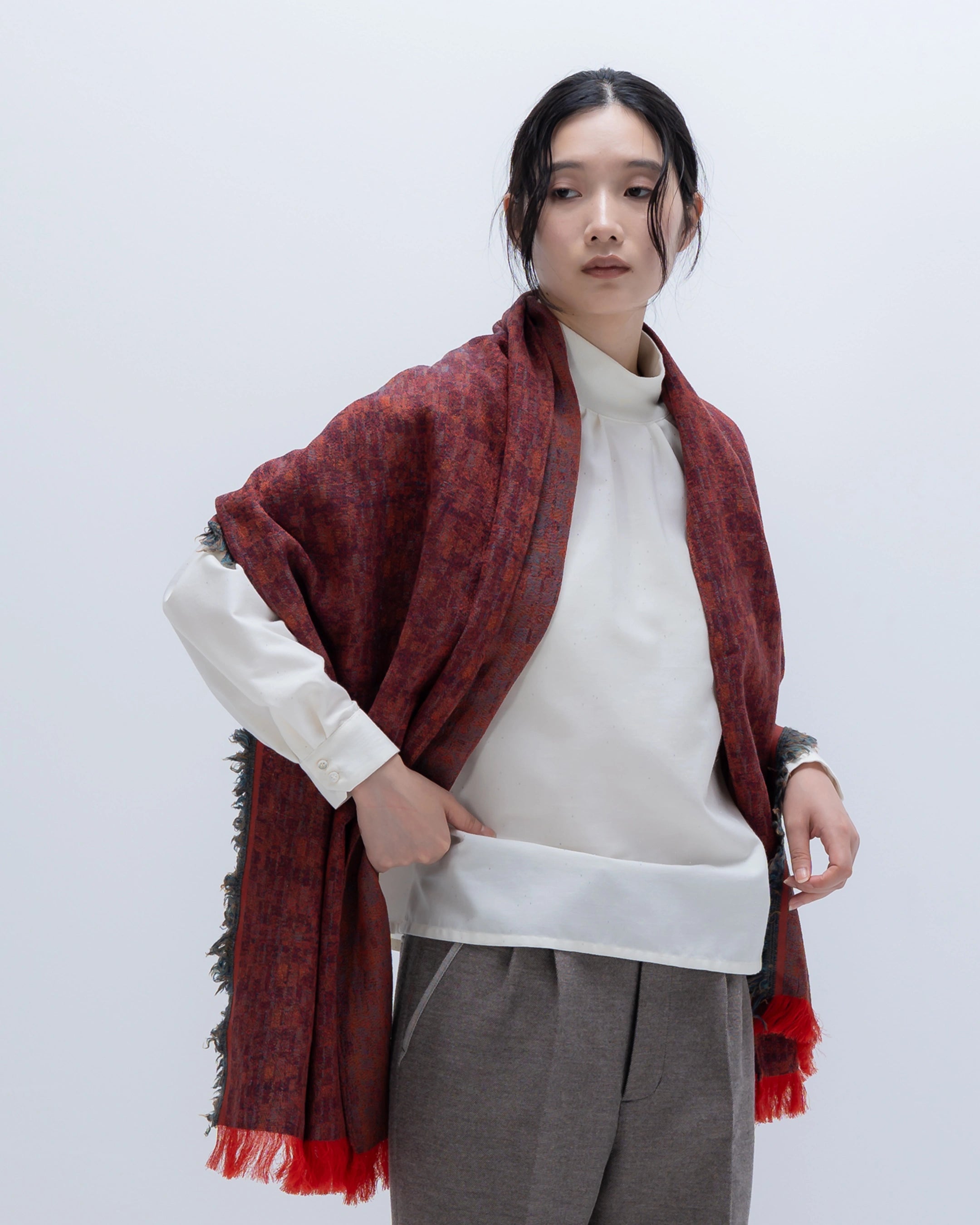 LOCALLY ウールマフラー ダークグレー ジルサンダー Jil Sander J40TE0007 J14522 マフラー レディース