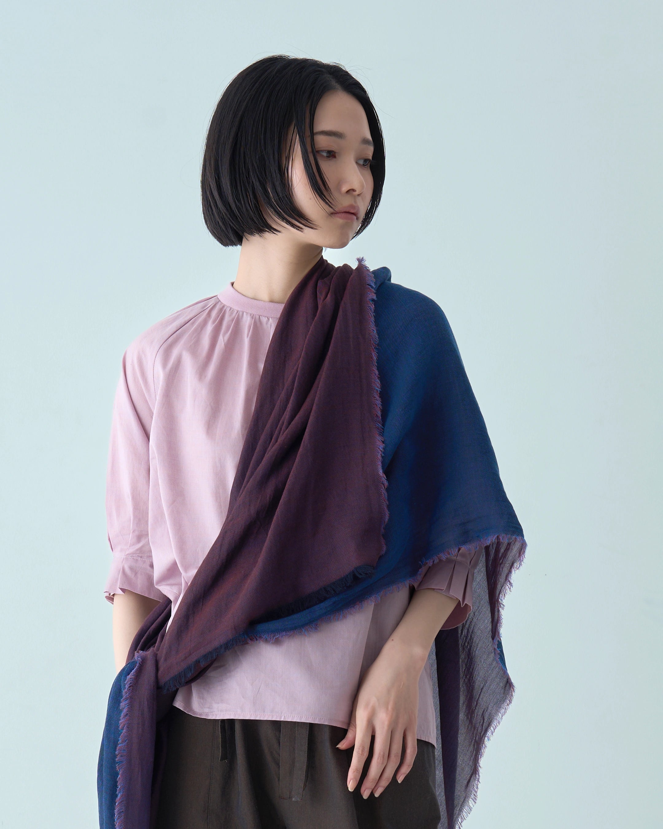 hatsutoki 播州織 なめらかコットン プルオーバーチュニック hatsutoki 播州織 なめらかコットン プルオーバーチュニック