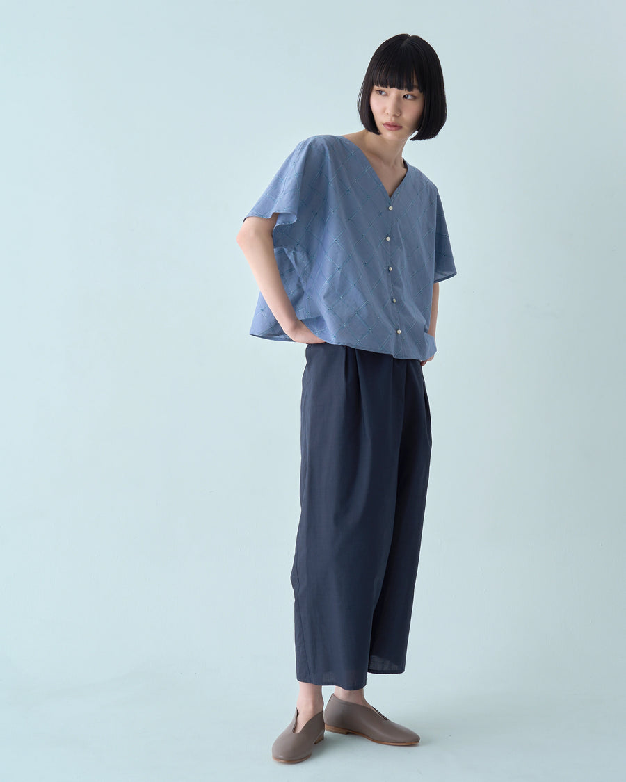 nagi ボックスタックパンツ(ネイビー)