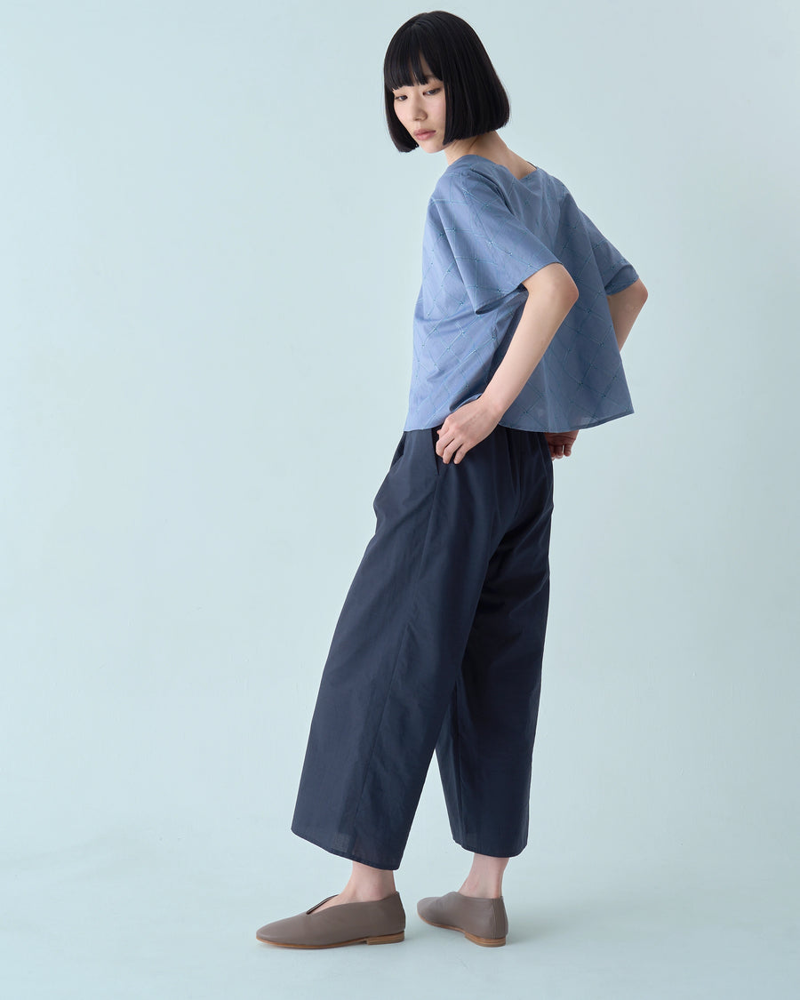 nagi ボックスタックパンツ(ネイビー)