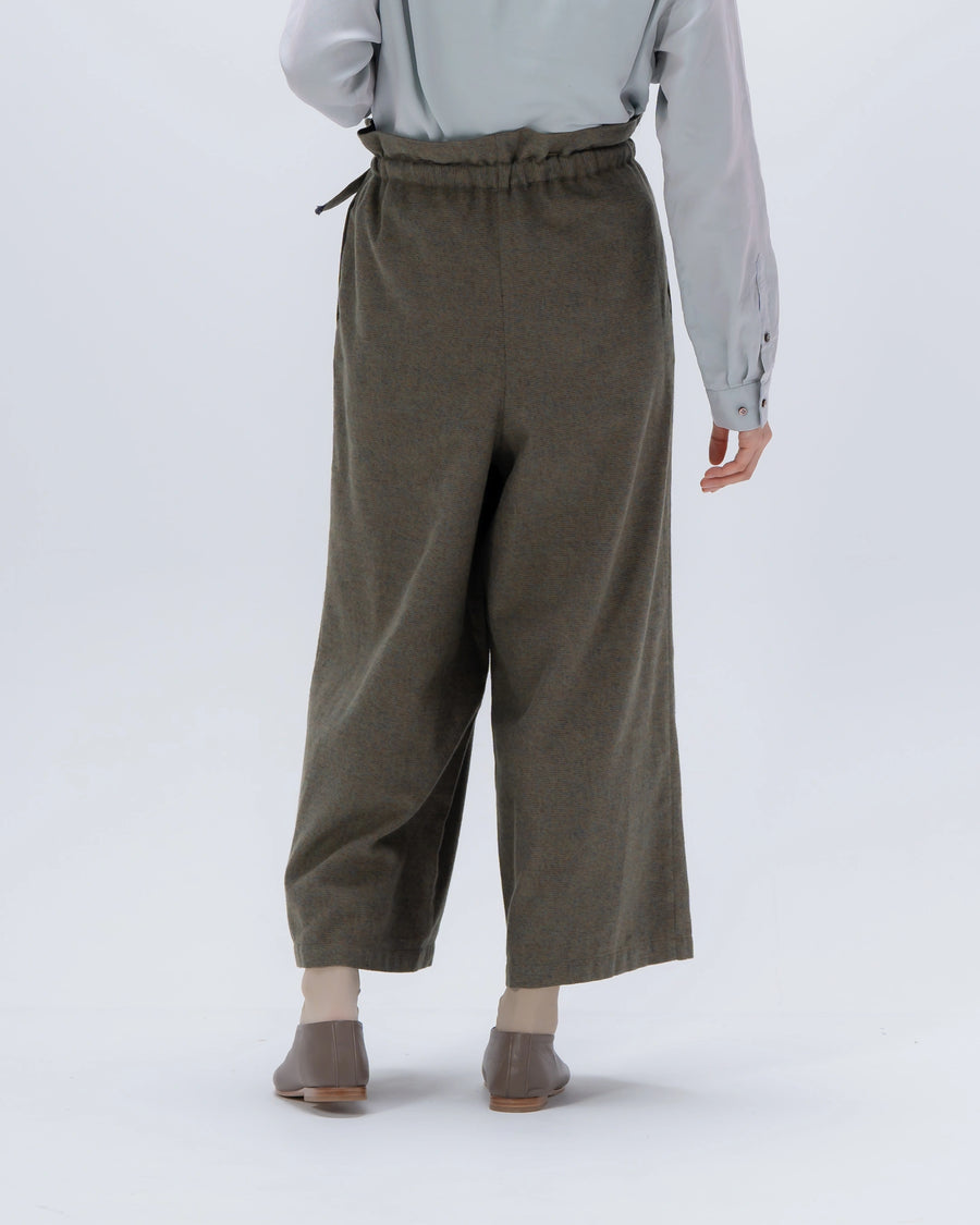 grain twill イージーパンツ(オークブラウン)