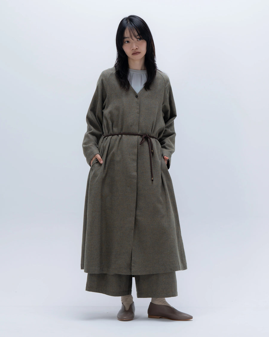 grain twill ライナードレス(オークブラウン)