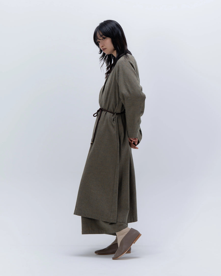 grain twill ライナードレス(オークブラウン)