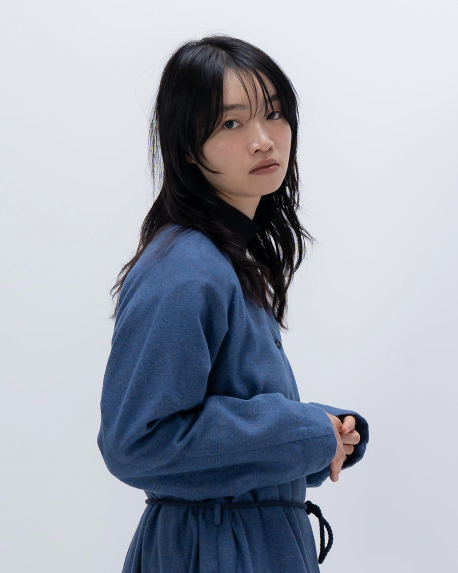 grain twill ライナードレス(スモークネイビー)