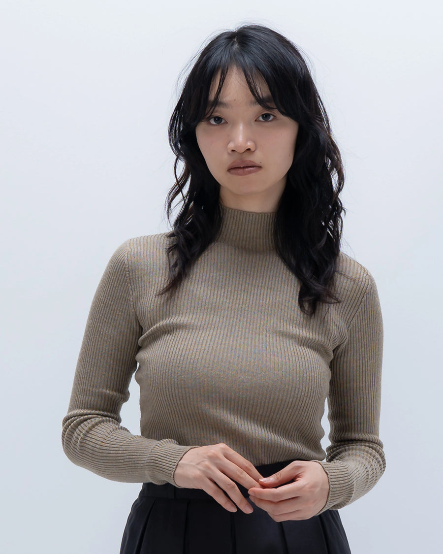 [hatsutoki別注koharu シルクリブハイネック(ローアンバー)