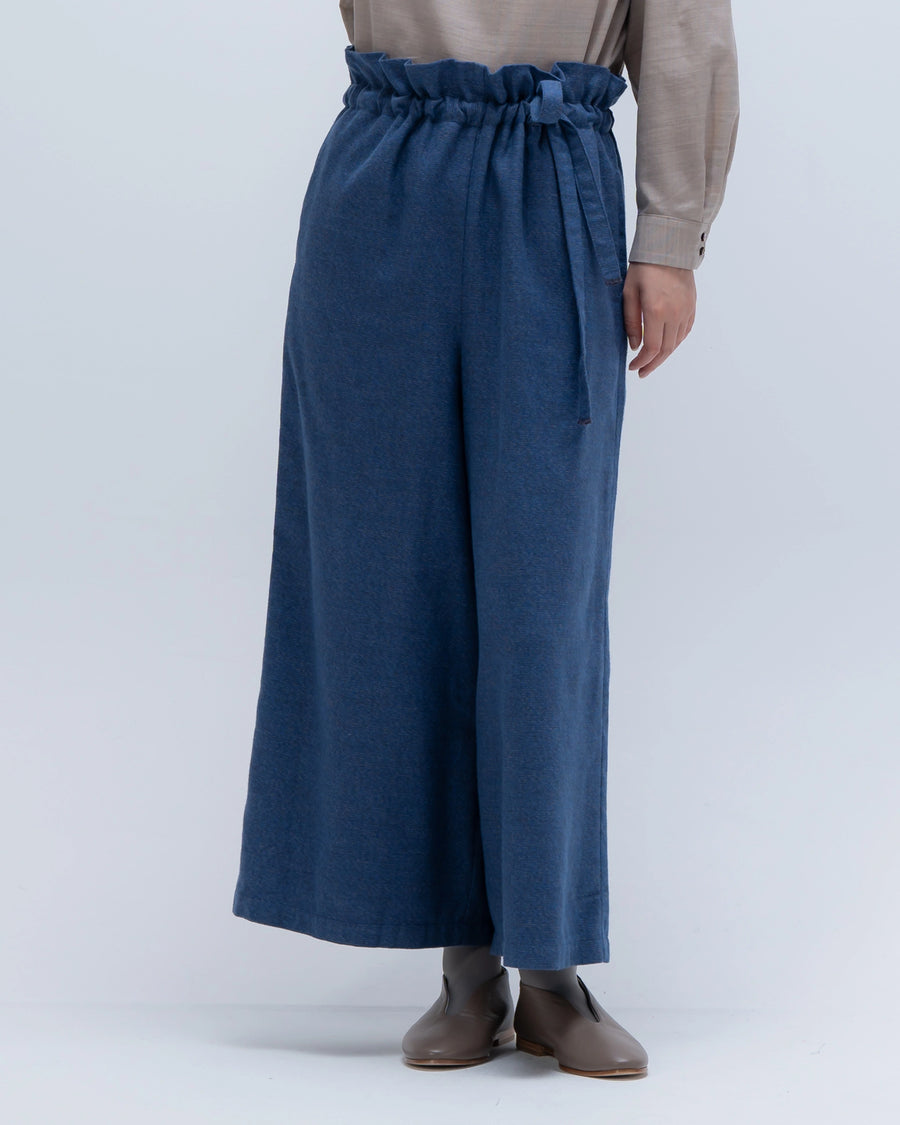 grain twill イージーパンツ(スモークネイビー)