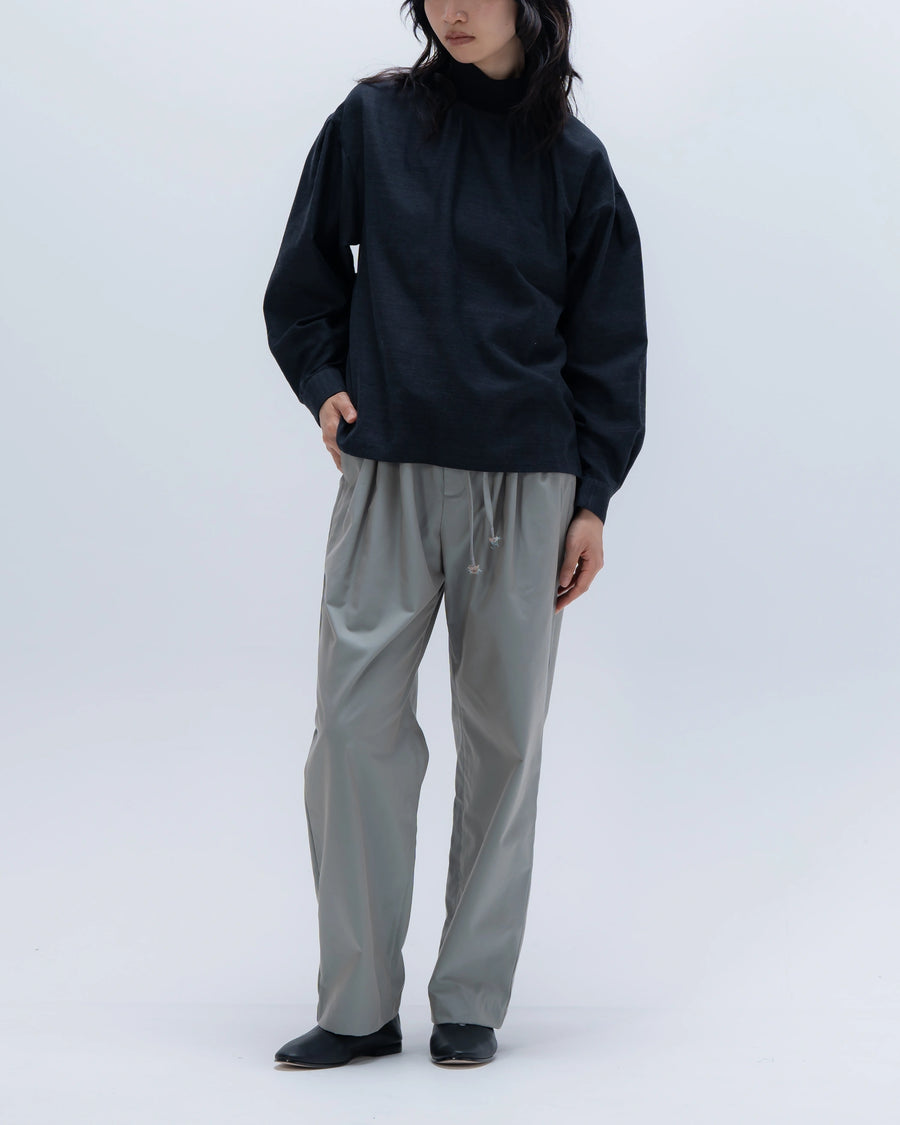 mico gabardineタックパンツ (サックスブルー)