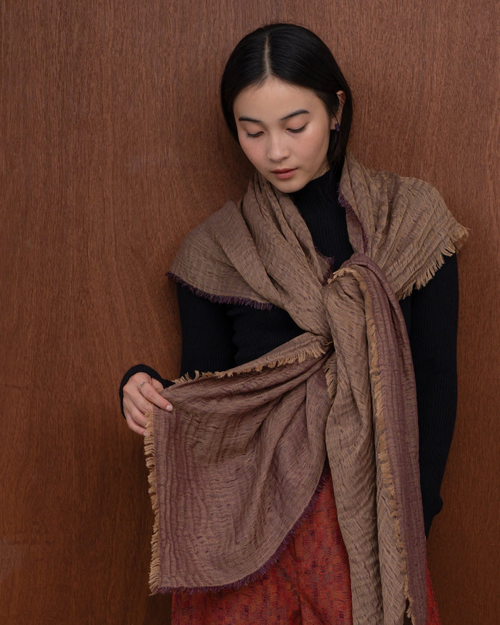 カシミヤ大判ストール|hatsutoki|コットンカシミヤ|cashmere ストール