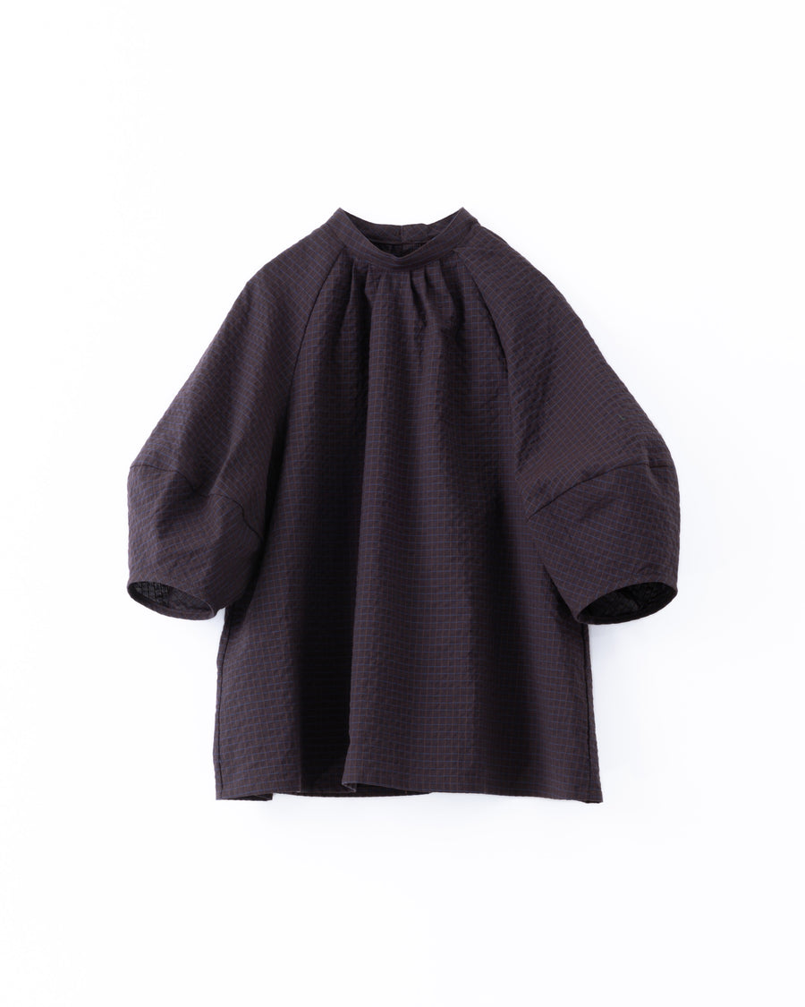 pebble checkブラウス(ネイビー) – hatsutoki ONLINE STORE