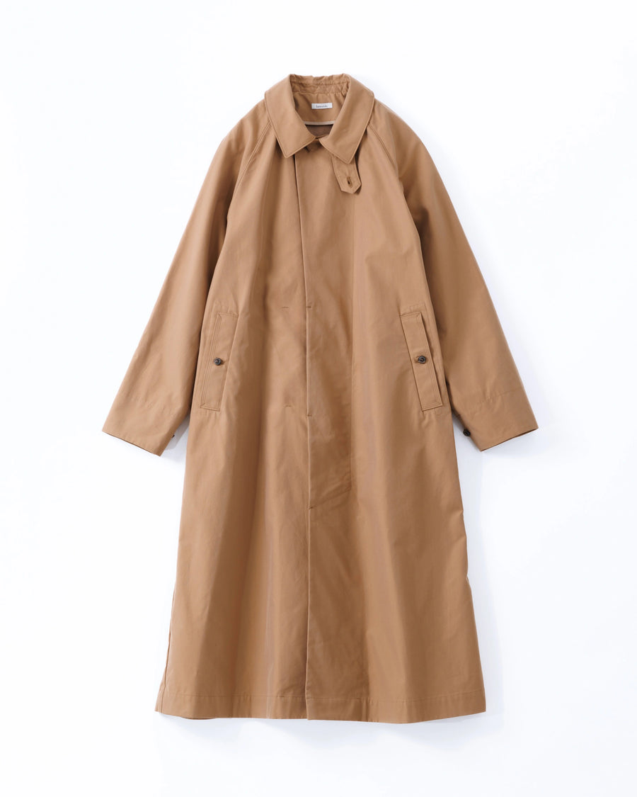mico gabardineステンカラーコート (ベージュ)