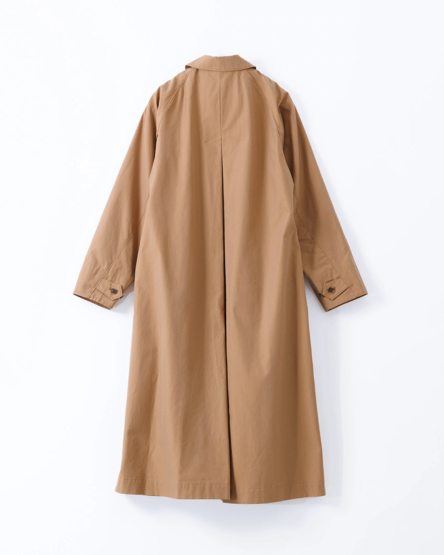 mico gabardineステンカラーコート (ベージュ)