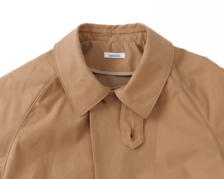 mico gabardineステンカラーコート (ベージュ)