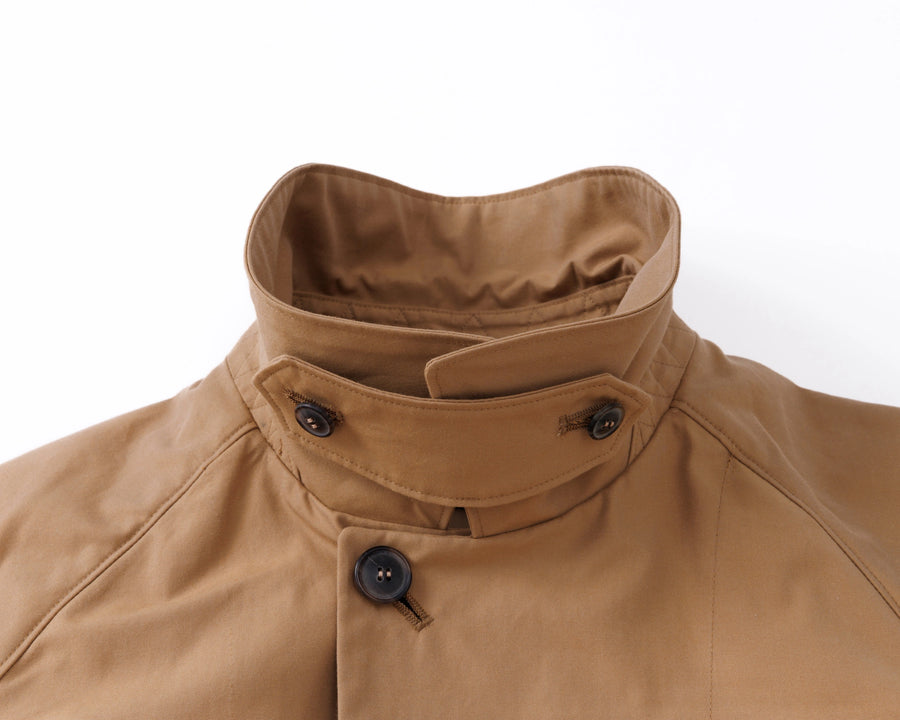 mico gabardineステンカラーコート (ベージュ)