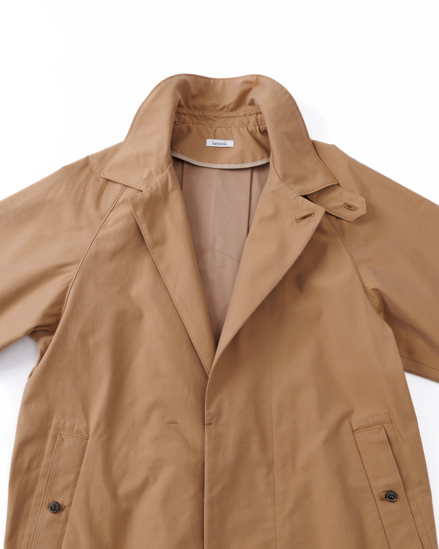 mico gabardineステンカラーコート (ベージュ)