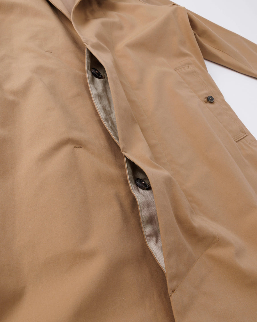 mico gabardineステンカラーコート (ベージュ)