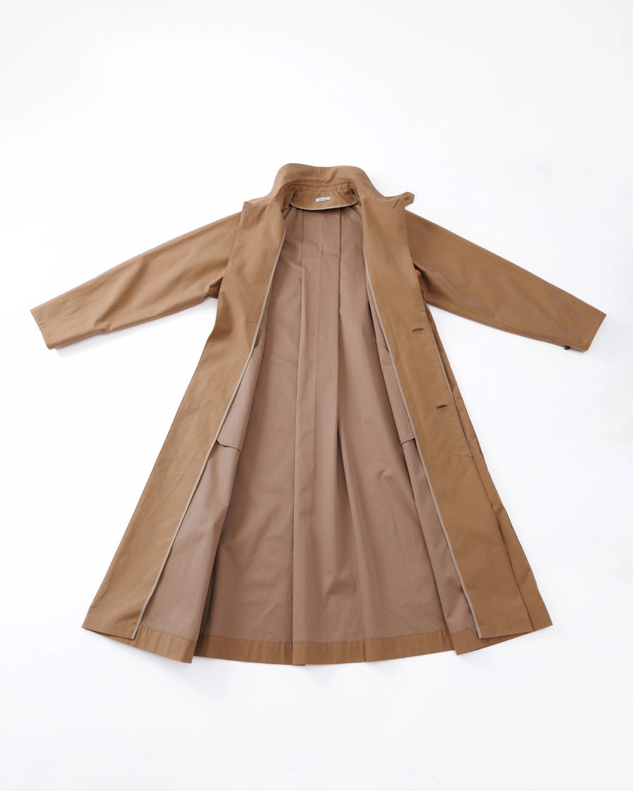 mico gabardineステンカラーコート (ベージュ)