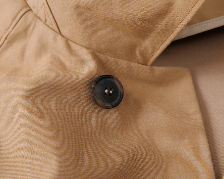 mico gabardineステンカラーコート (ベージュ)