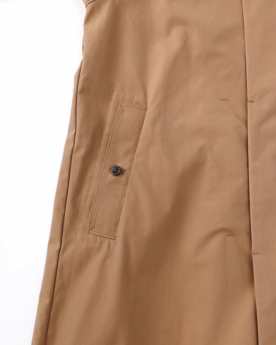 mico gabardineステンカラーコート (ベージュ)