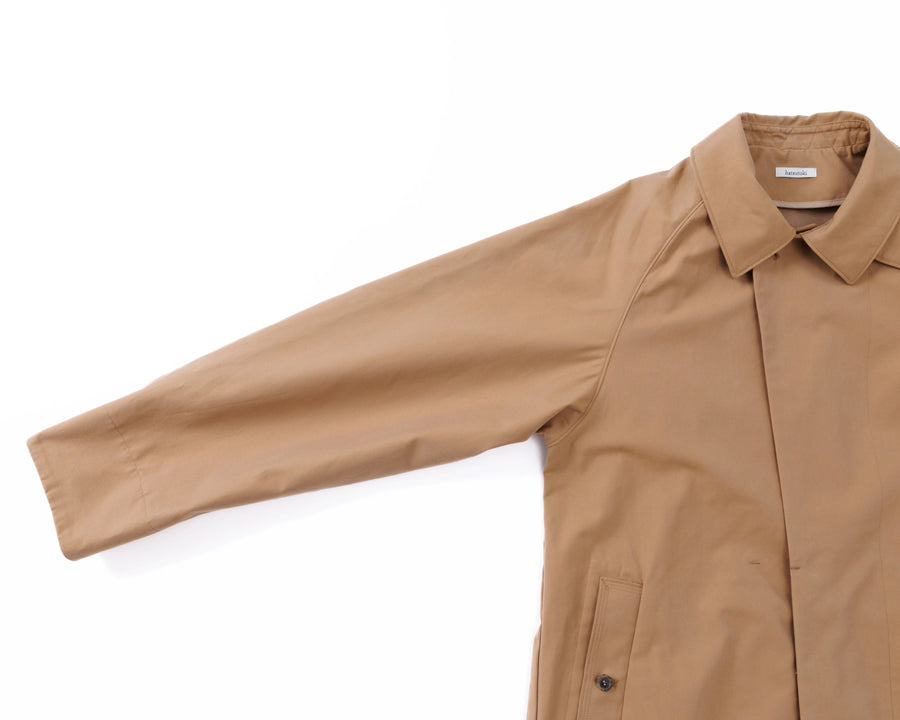 mico gabardineステンカラーコート (ベージュ)