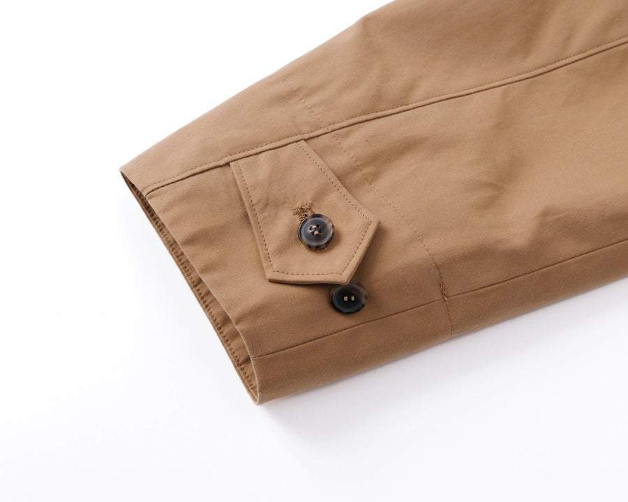 mico gabardineステンカラーコート (ベージュ)
