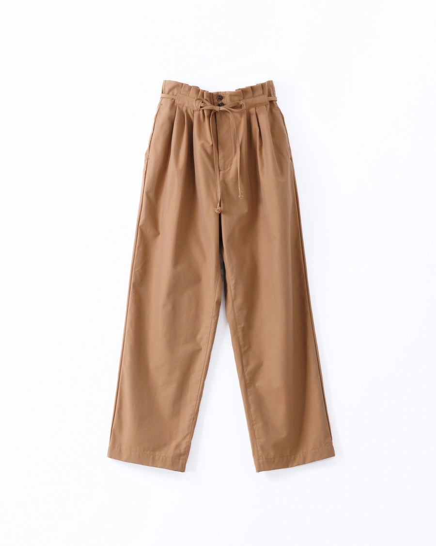 mico gabardineタックパンツ (ベージュ)