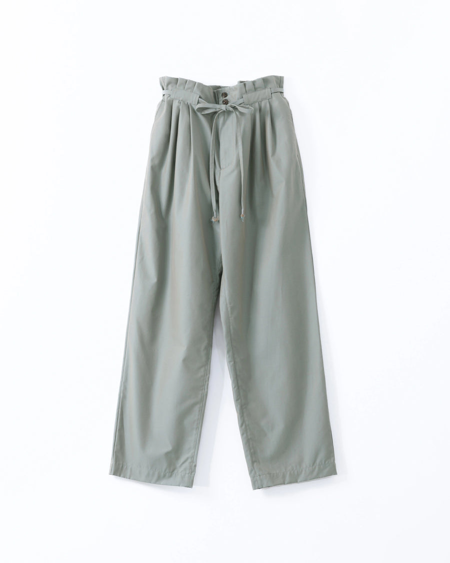 mico gabardineタックパンツ (サックスブルー)