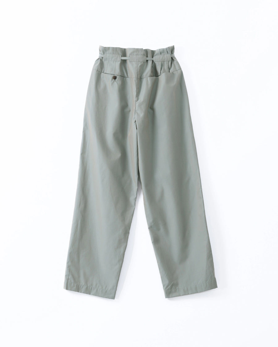 mico gabardineタックパンツ (サックスブルー)