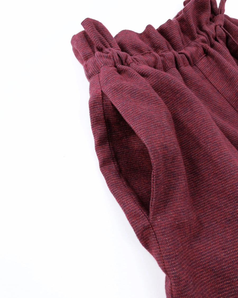 grain twill イージーパンツ(ボルドー)