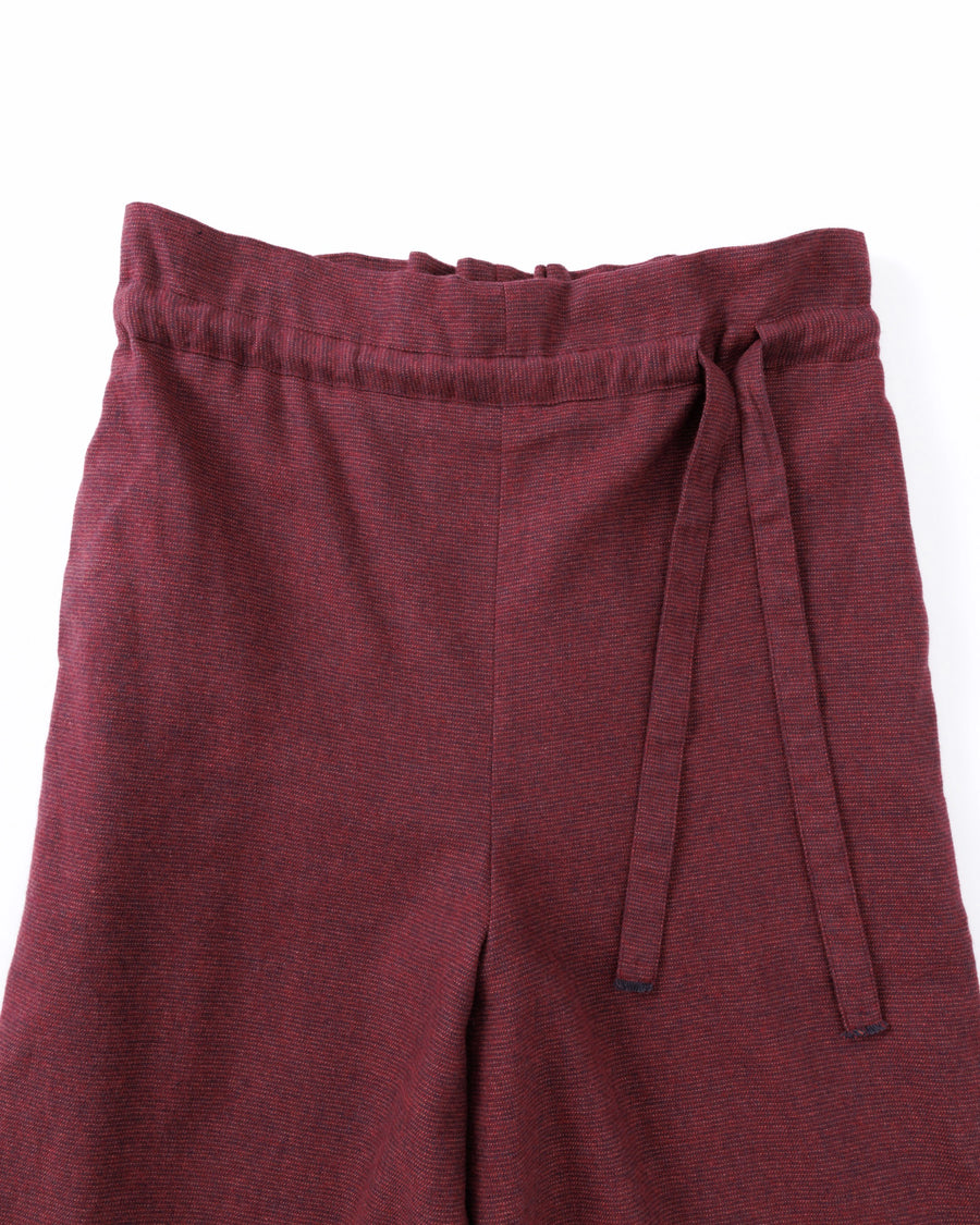 grain twill イージーパンツ(ボルドー)