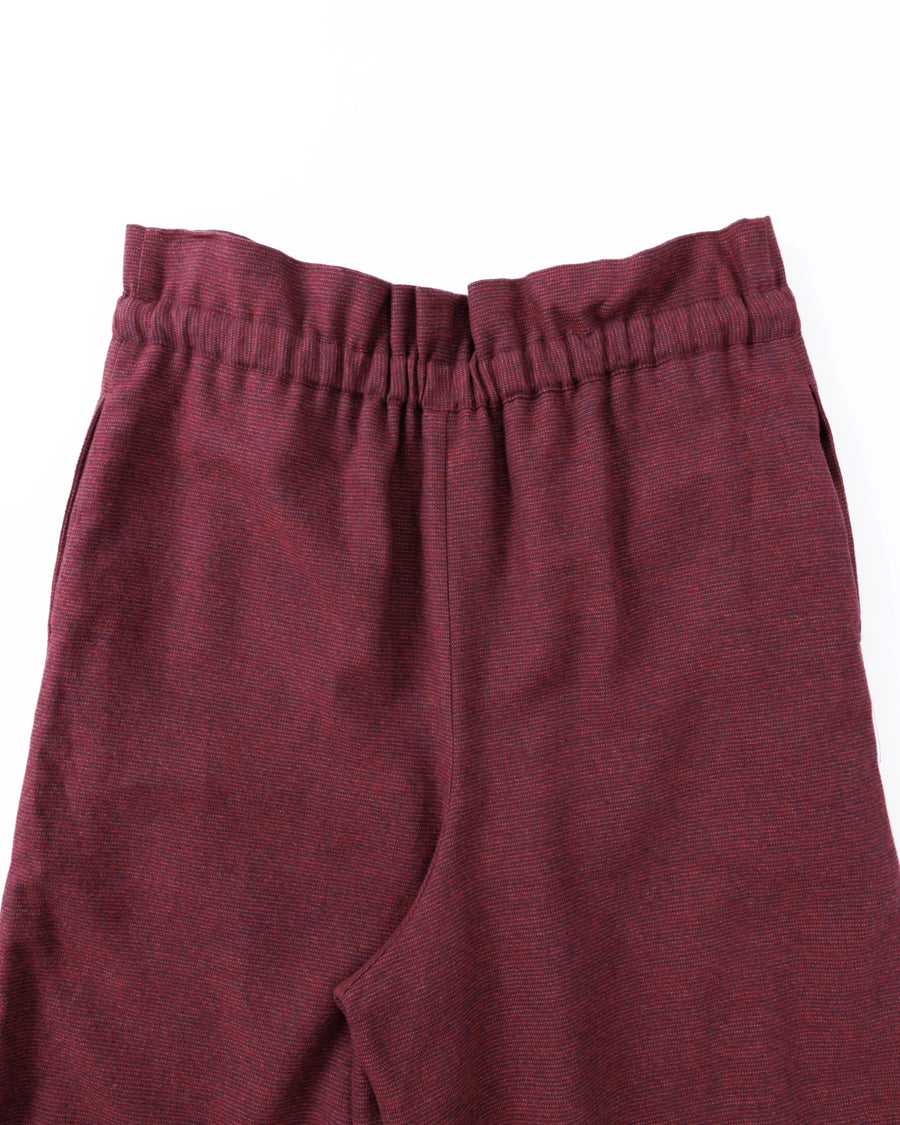 grain twill イージーパンツ(ボルドー)