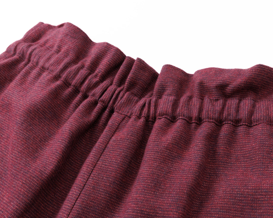 grain twill イージーパンツ(ボルドー)