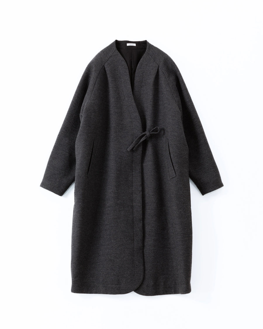 bush フランネルウール コクーンコート(チャコール)