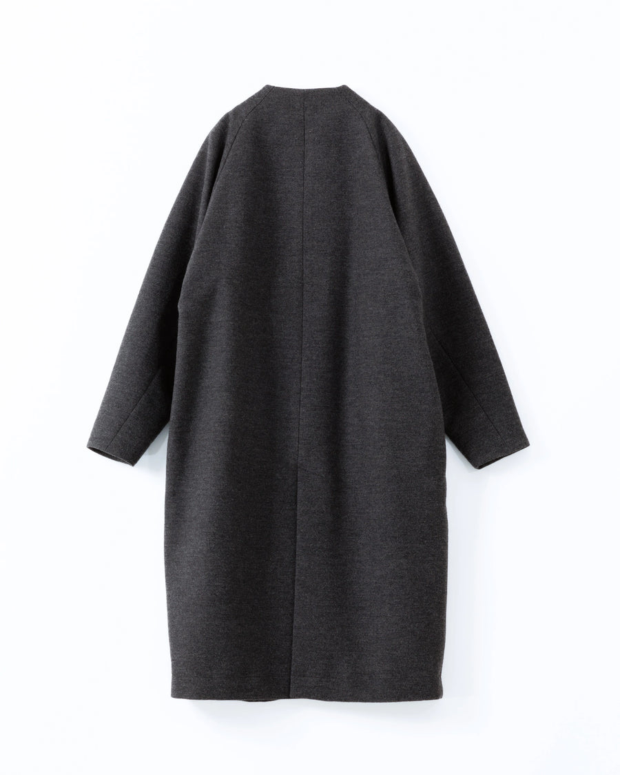 bush フランネルウール コクーンコート(チャコール)
