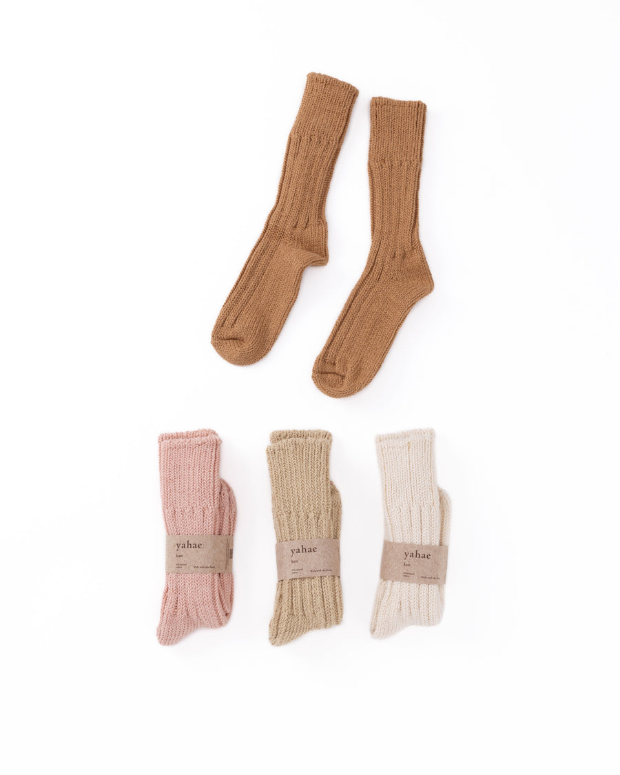 yahae / Organic Cotton Row Gauge Socks