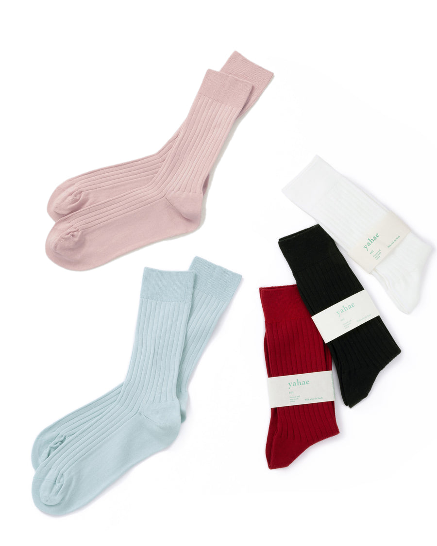 yahae / Organic Cotton Ribbed Socks