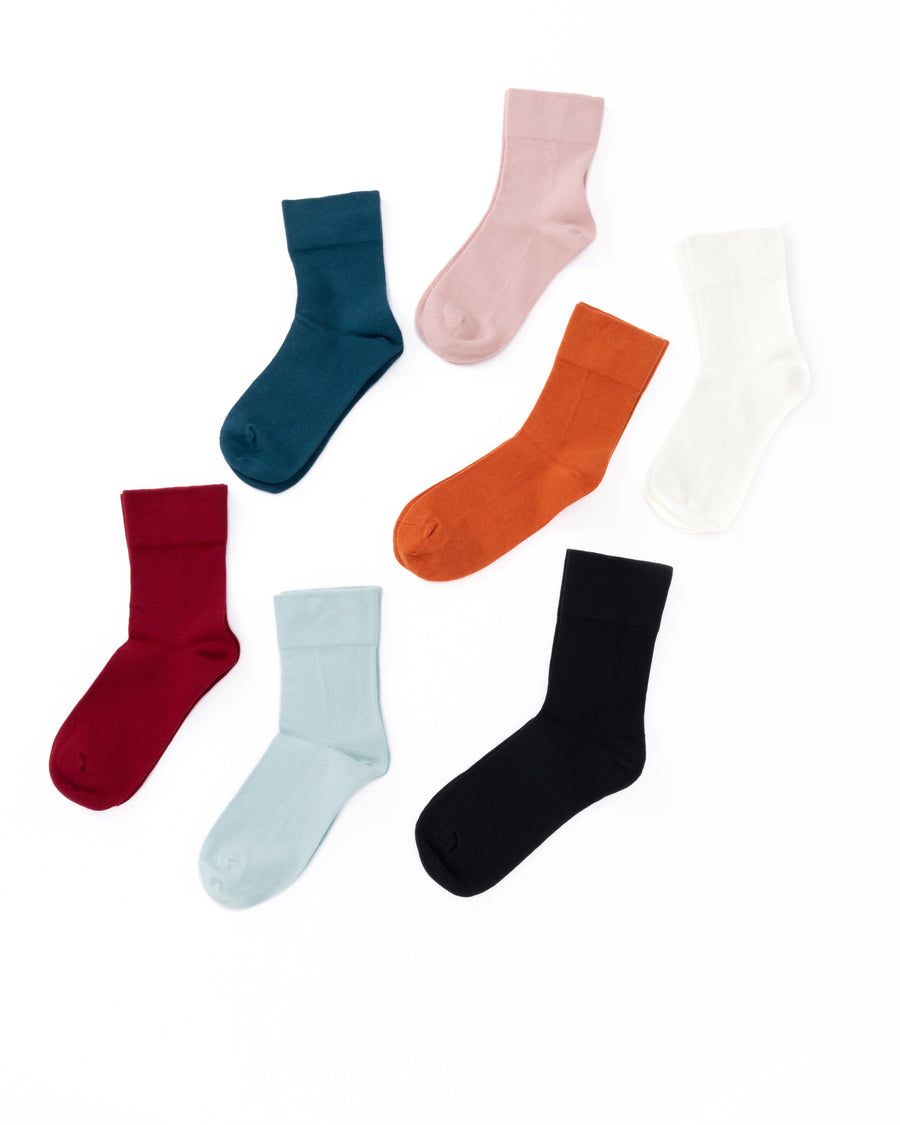 yahae / Organic Cotton Rubber Free Plain Socks