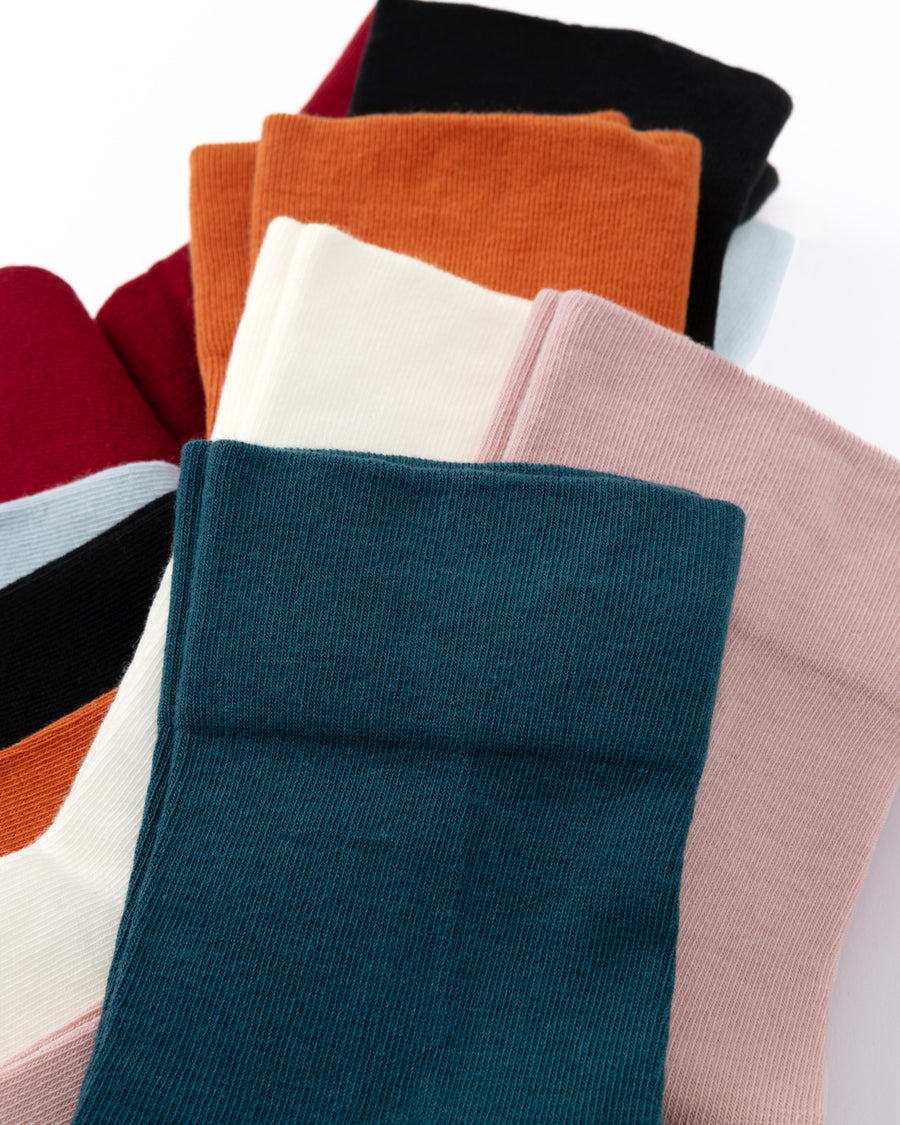 yahae / Organic Cotton Rubber Free Plain Socks