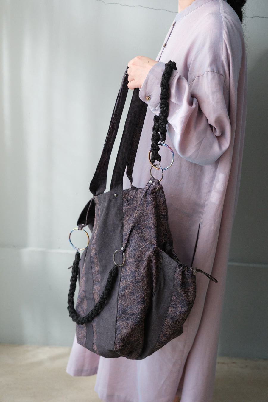 AS YET UNNAMED./The flower market bag 別注(ナイト×チャコール)