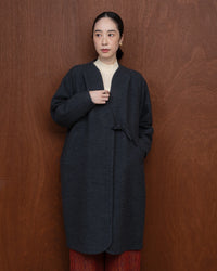 ✨極美品✨希少✨SHAREEF フランネル モヘア コクーンコート ネイビー 1 bush フランネルウール コクーンコート(チャコール) – hatsutoki
