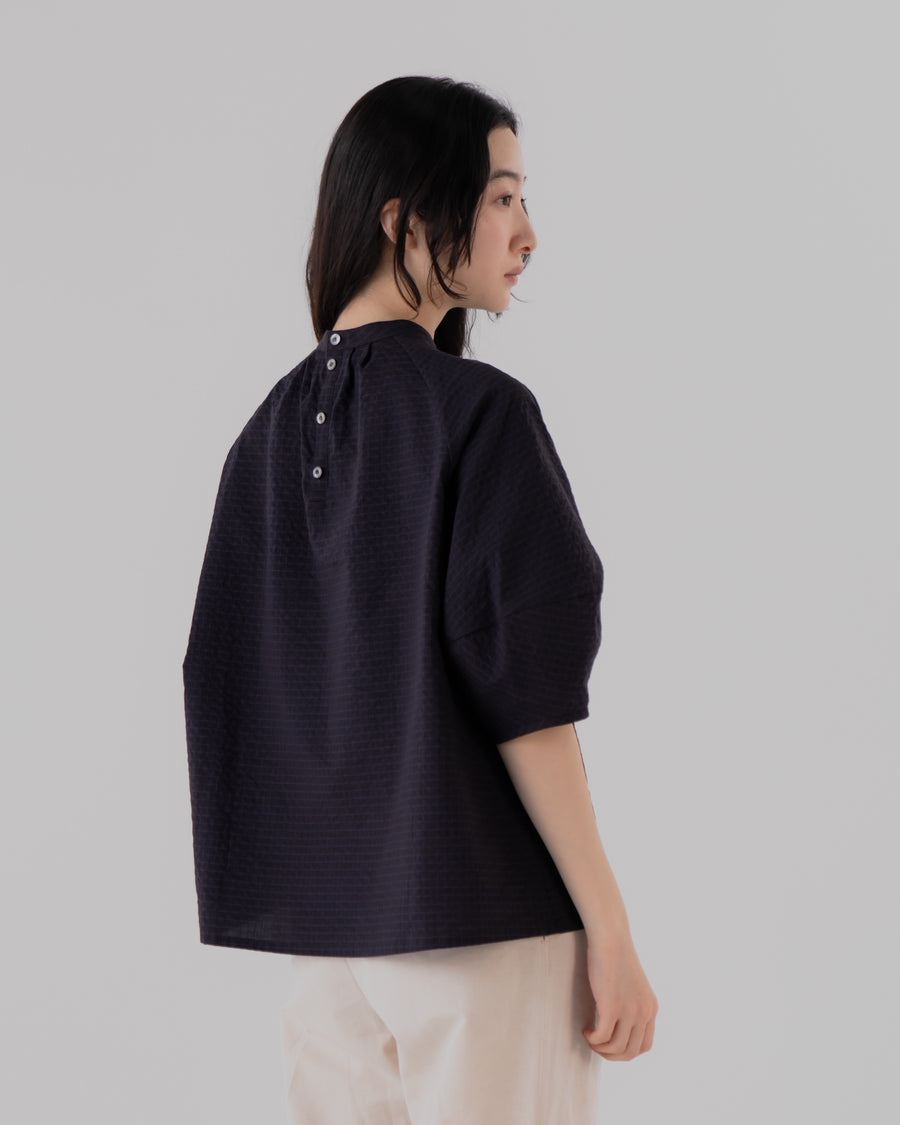 pebble checkブラウス(ネイビー) – hatsutoki ONLINE STORE