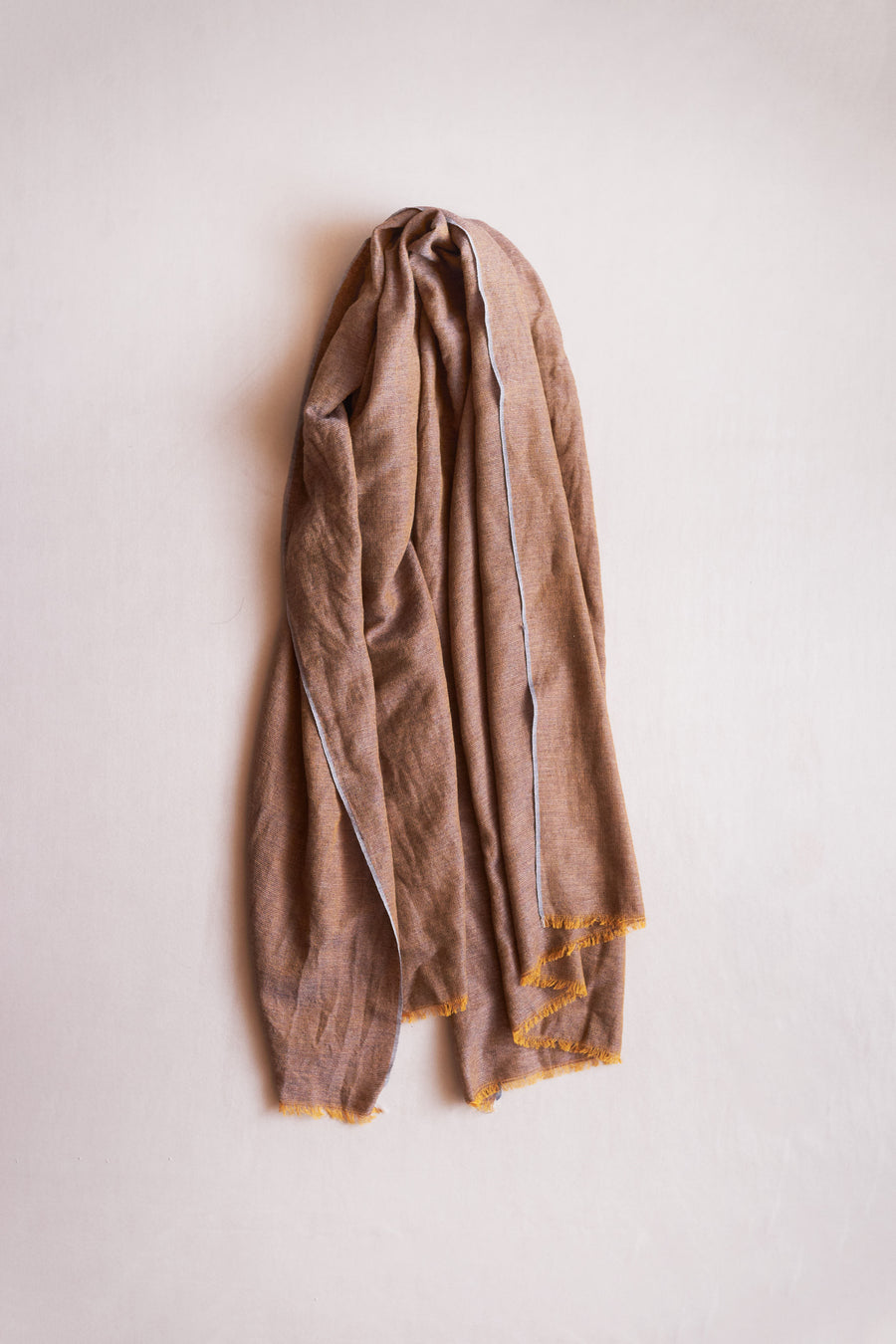 outlet / 琥珀 カシミヤストール(ブルーブラウン)