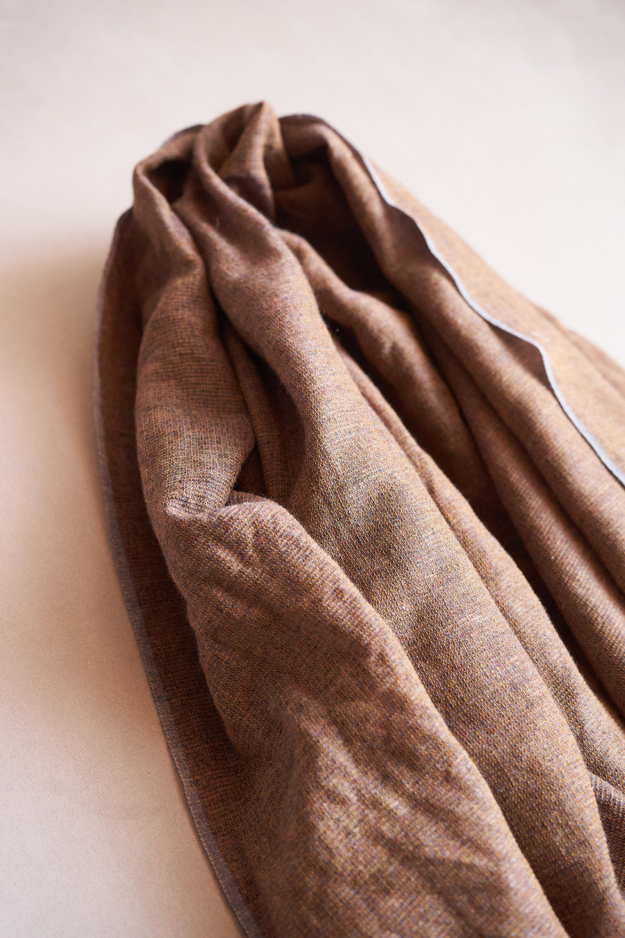 outlet / 琥珀 カシミヤストール(ブルーブラウン)