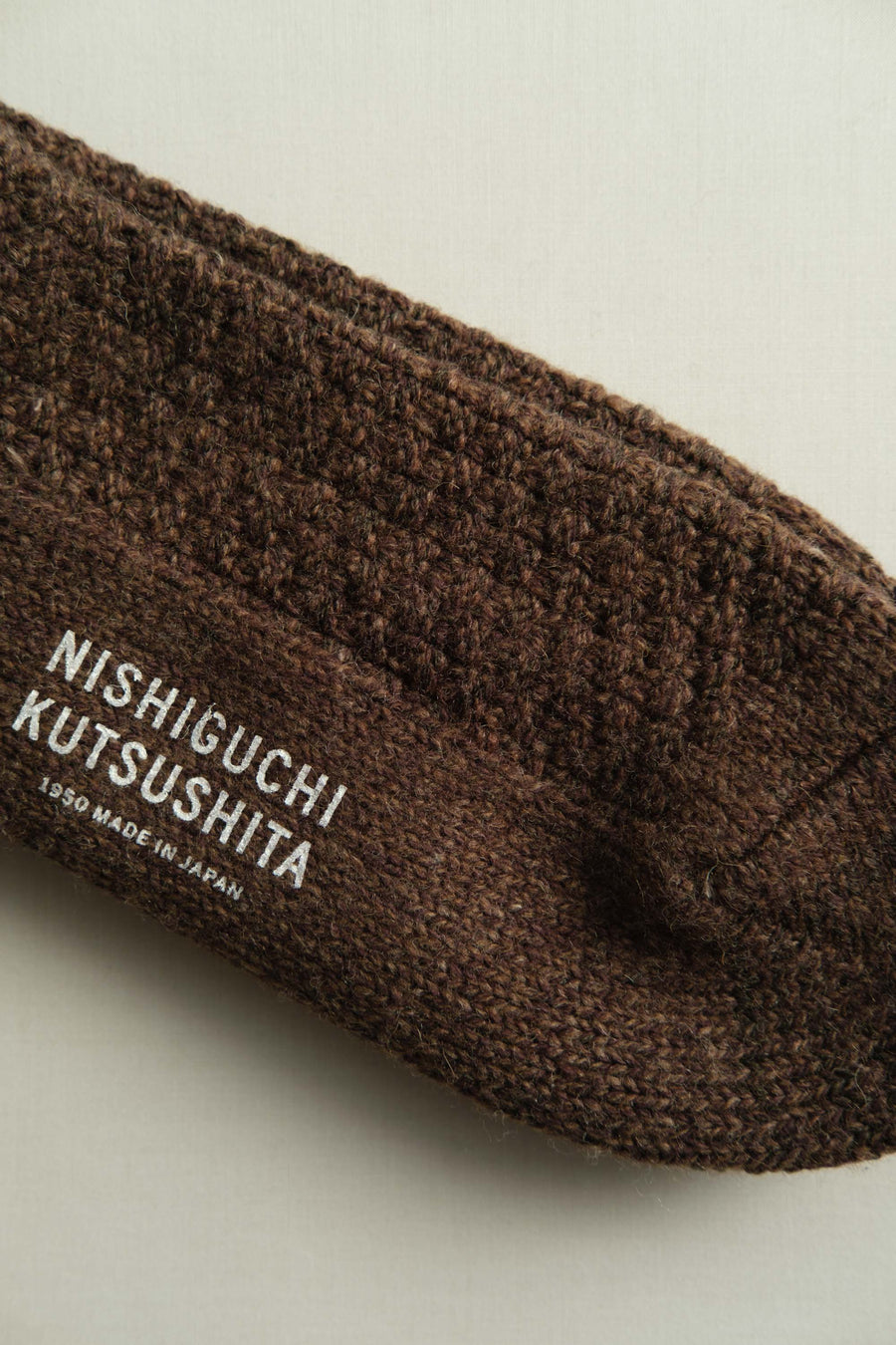 NISHIGUCHI KUTSUSHITA/ウールコットンブーツソックス Mサイズ