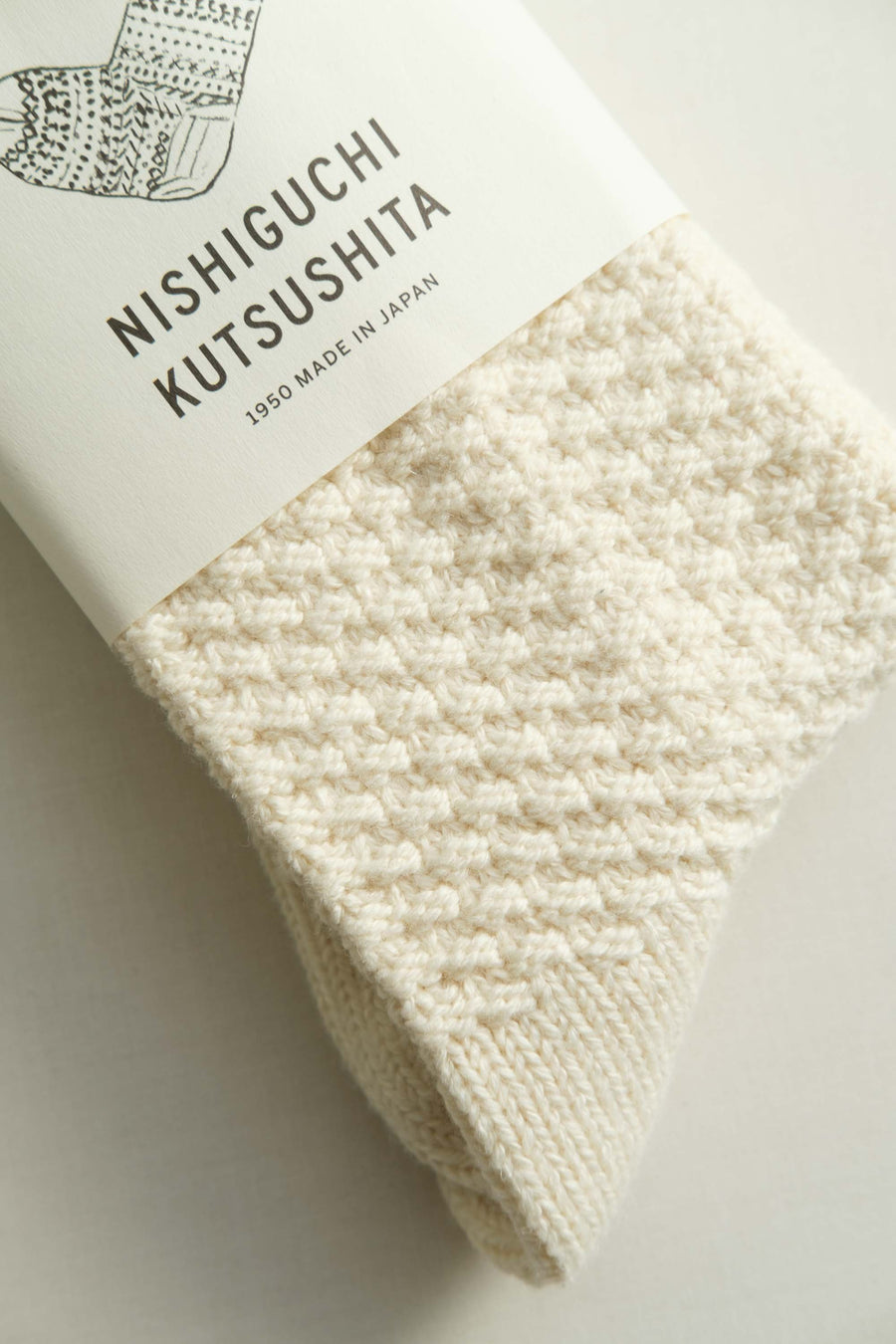 NISHIGUCHI KUTSUSHITA/ウールコットンブーツソックス Sサイズ